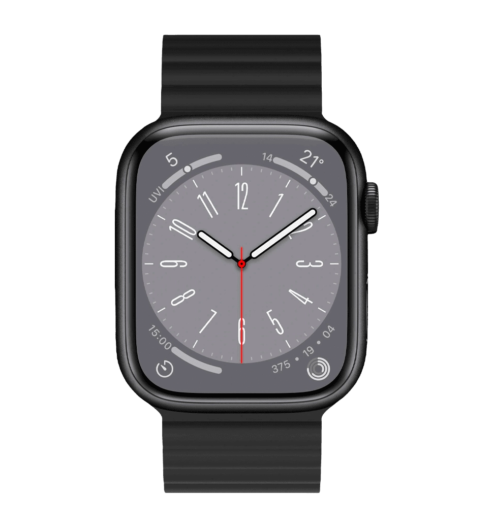 Ремешок Wiwu для Apple Watch 38/40/41mm Magnetic silicone watch band Black-Orange