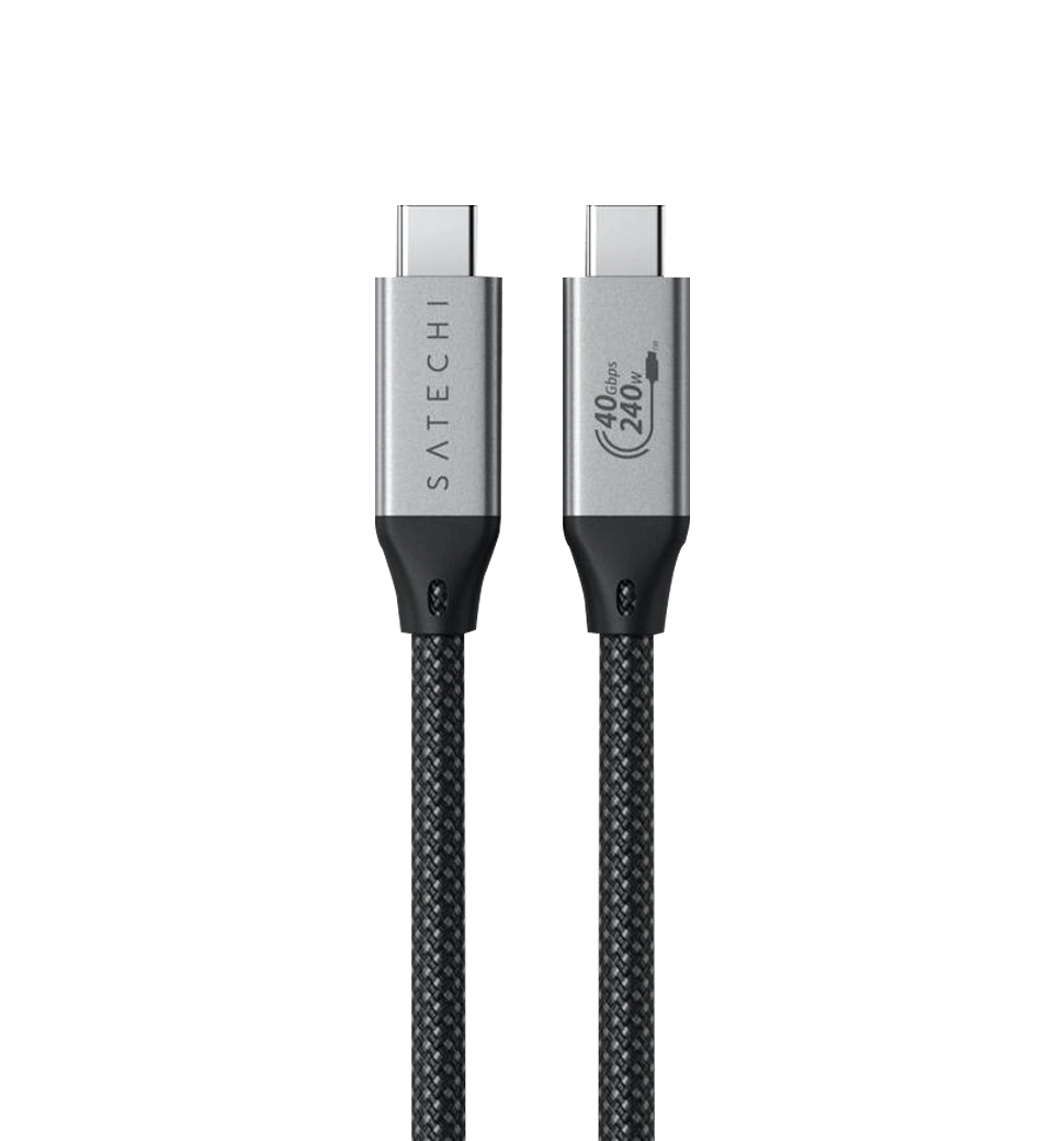 Кабель Satechi USB4 Pro 240W Space Gray (1.2 m) (ST-YU4120M)