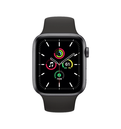 Смарт-годинник Apple Watch SE 40mm Space Gray Aluminum Case with Black Sport Band (MYDP2)
