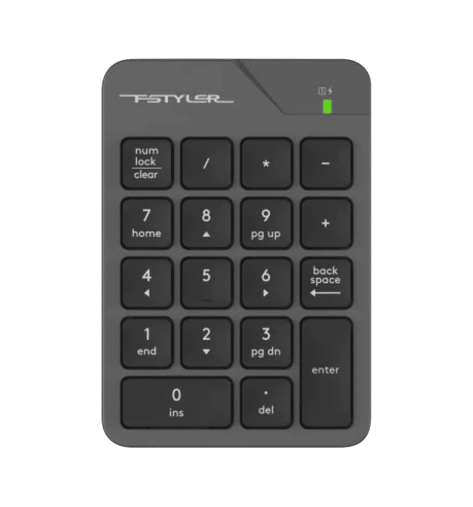 Клавіатура цифрова бездротова A4-Tech FGK21C (Grey), колір сірий
