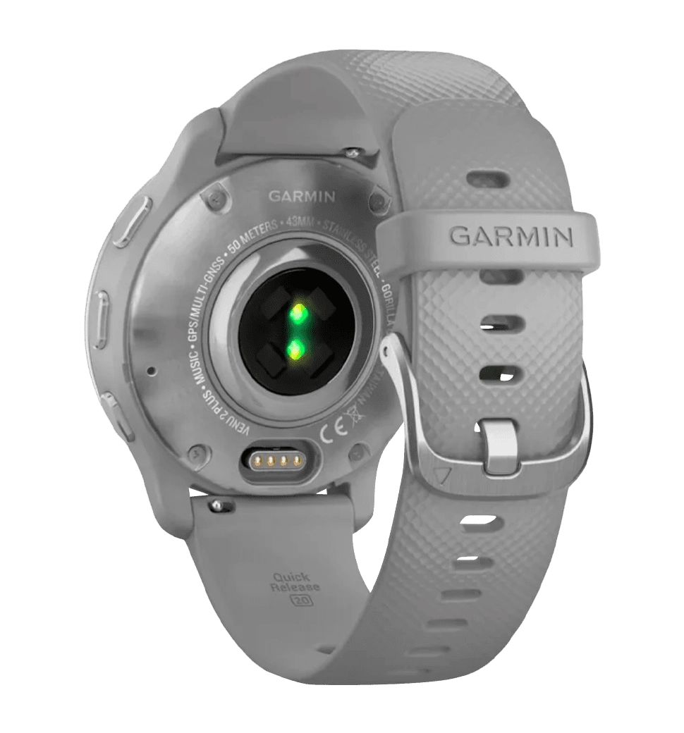 Garmin Venu 2 Plus Silver S. Steel Bezel w. Powder G. Case and S. Band (010-02496-00/10)