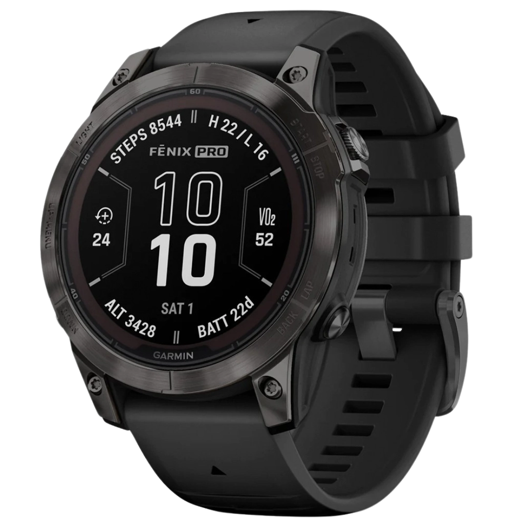 Garmin Fenix 7 Pro Sapphire Solar Carbon with Black Band (010-02777-10/11)