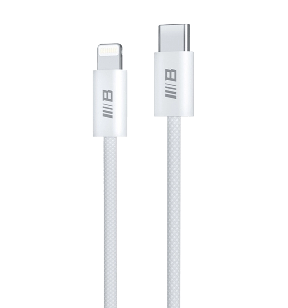 Кабель Blueo Braided PD Fast Charging USB-C to Lightning Cable (1m) White