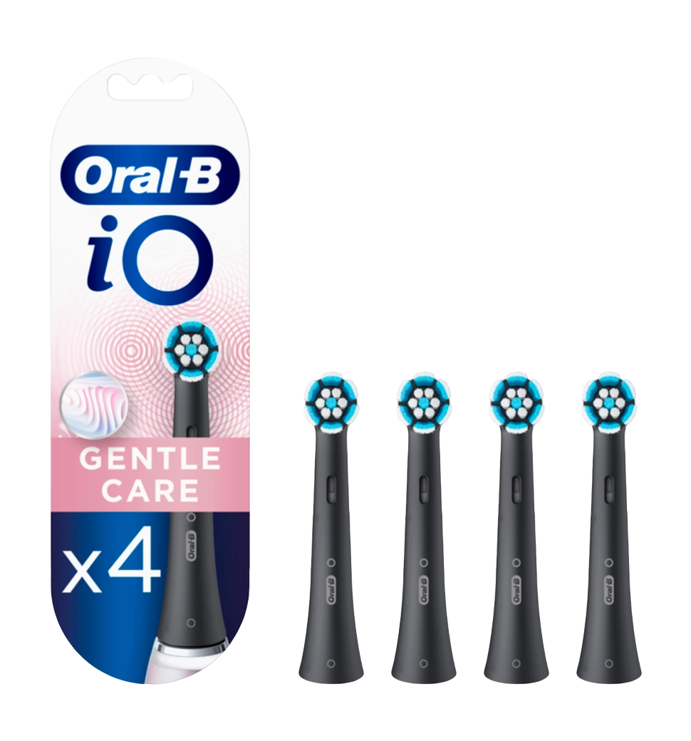 Насадка для електричної зубної щітки BRAUN Oral-B iO RB Gentle Care Чорні (4)