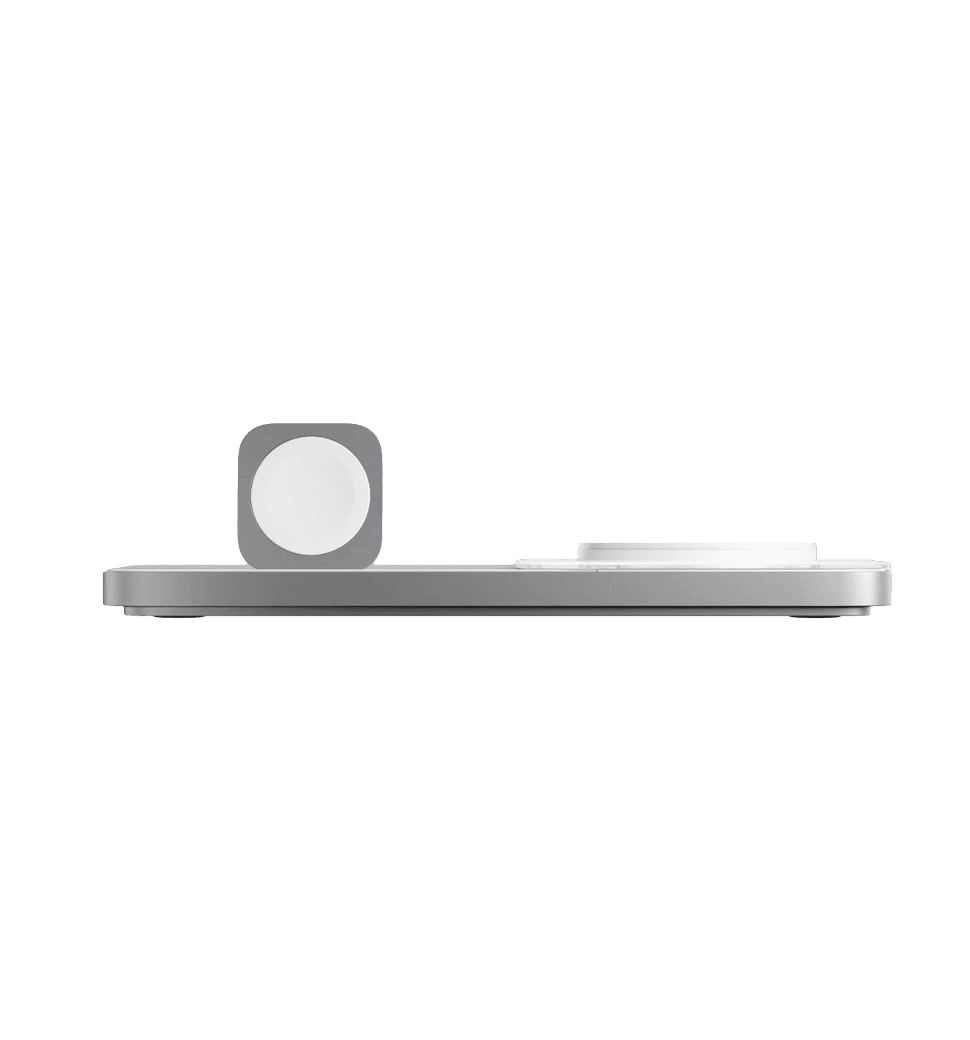 Бездротовий ЗП Nomad Base One Max Qi2 3-in-1 (3rd Gen) Silver (NM01563385)