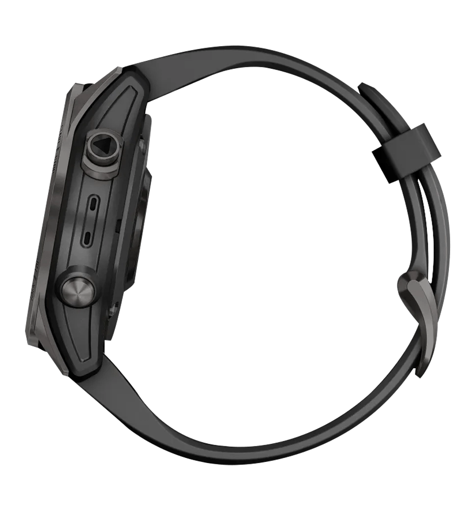 Garmin Fenix 7S Sapphire Solar Carbon G. DLC Titanium w. Black Band (010-02539-24/25)