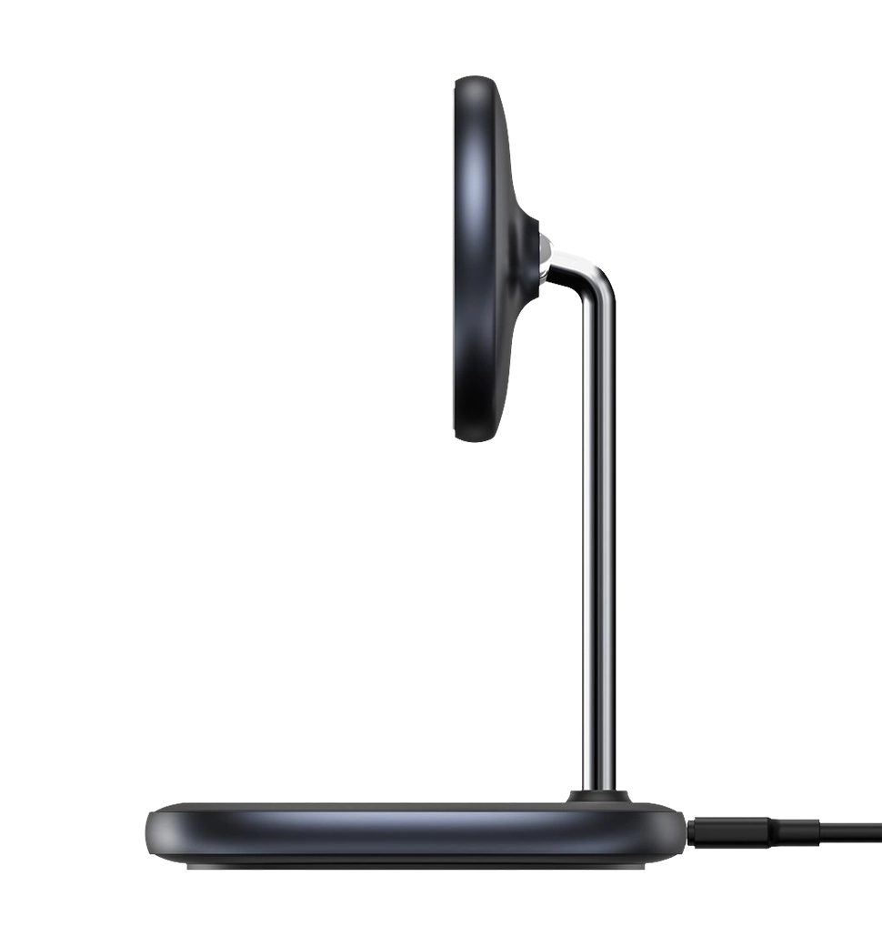 БЗП Baseus Swan Magnetic Desktop Bracket Wireless Charger iPhone 12 Black (WXSW-01)