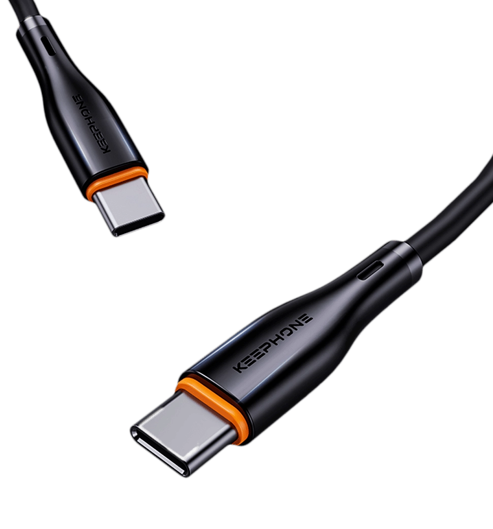 Кабель Keephone PD 60W Type-C to Type-C Liquid Silicone Cable black (DC-23014blk)