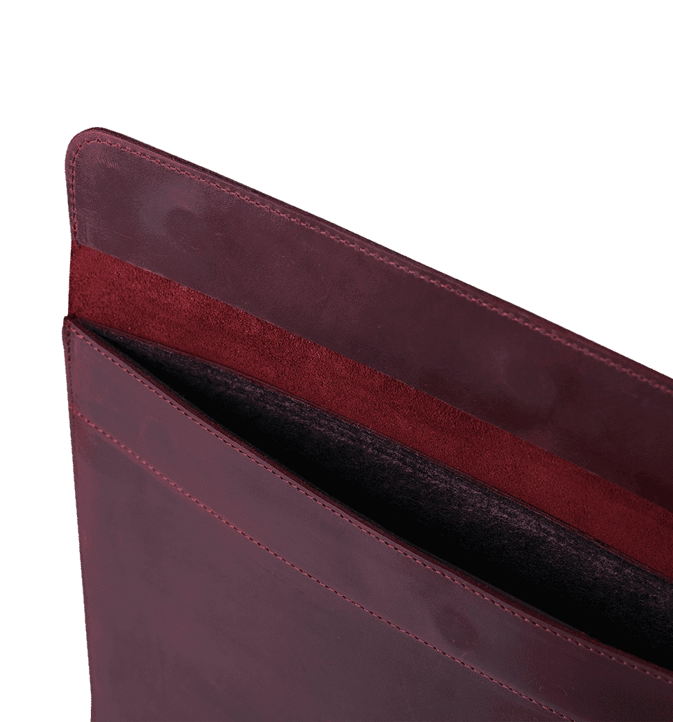 Шкіряний чохол INCARNE Klouz MacBook Pro 16" 2019-2023 бордо