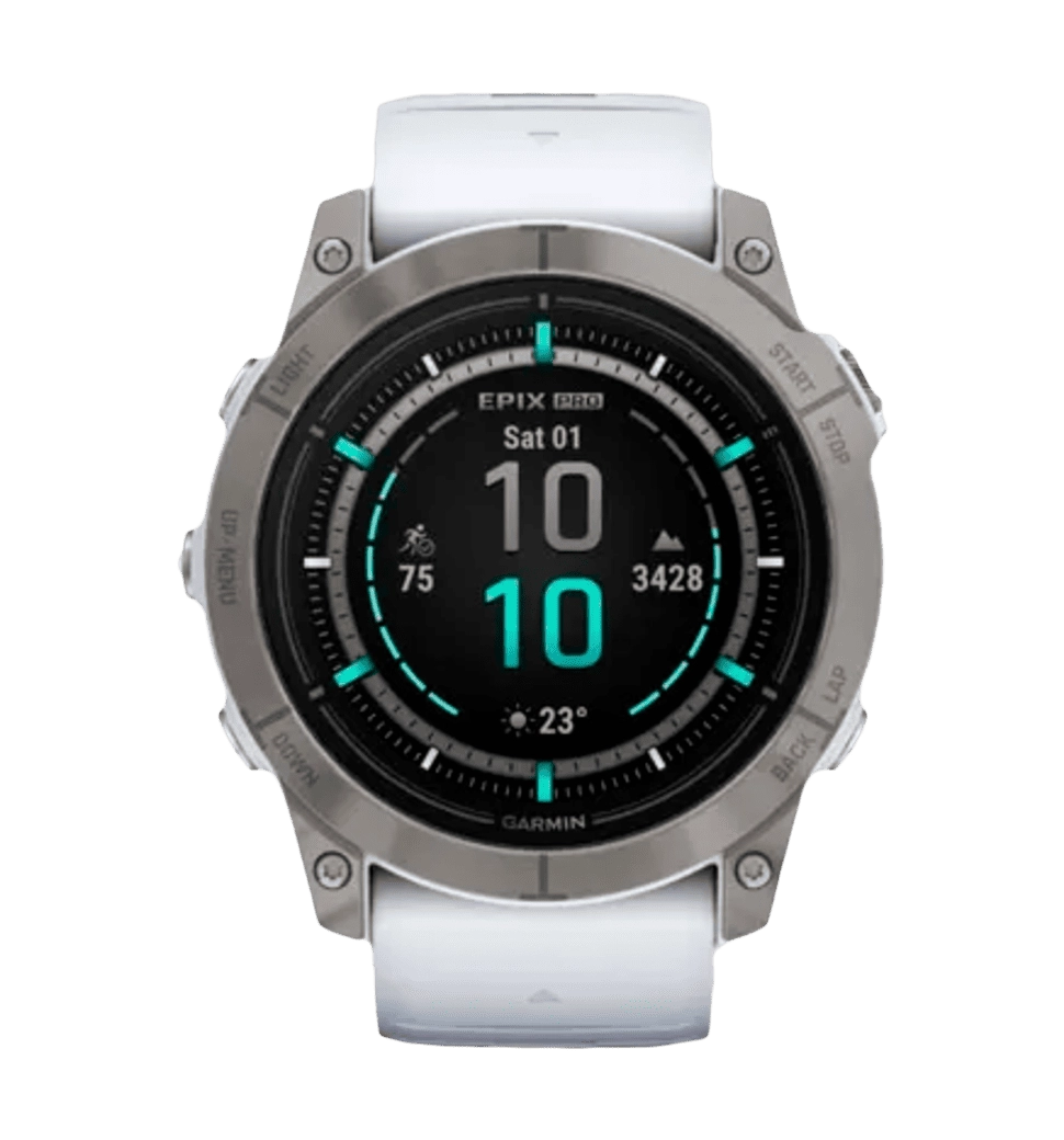 Смарт-годинник Garmin Epix Pro Gen 2 Sapphire 51mm Titanium w. Whitestone Band (010-02804-10/11) UA