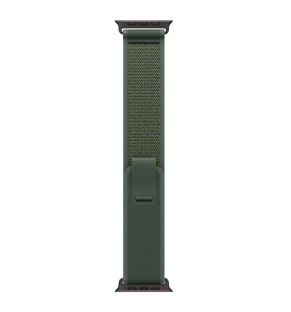 Apple Watch Ultra 2 49mm Black Titanium Case with Green Trail Loop - M/L