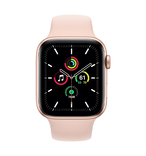 Смарт-годинник Apple Watch SE 44mm Gold Aluminum Case with Pink Sand Sport Band (MYDR2)
