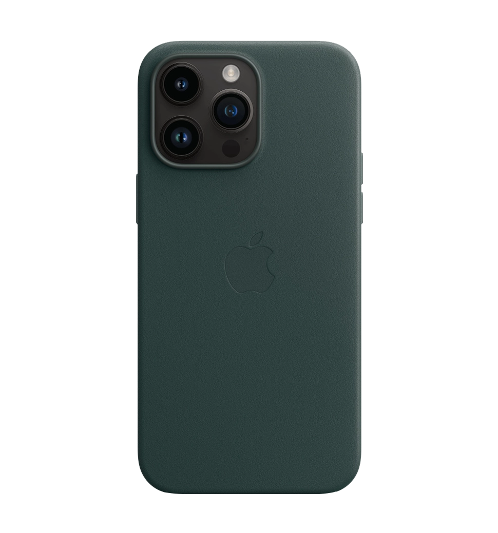 Чохол шкіряний iPhone 14 Pro Max Leather Case with MagSafe Forest Green (MPPN3)