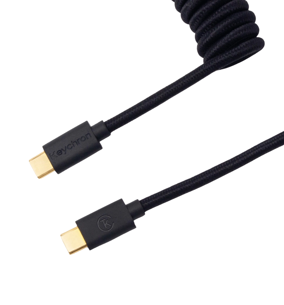 Кабель Type-A/Type-C Keychron Coiled Cable Black