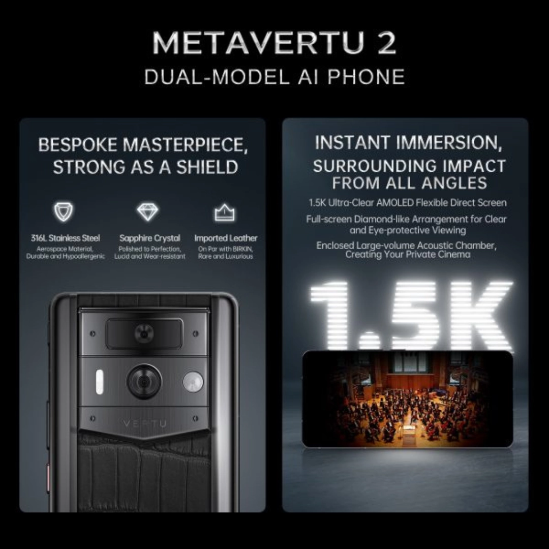 VERTU METAVERTU 2 CALFSKIN WEB3 AI PHONE 1TB Jade Black Calf