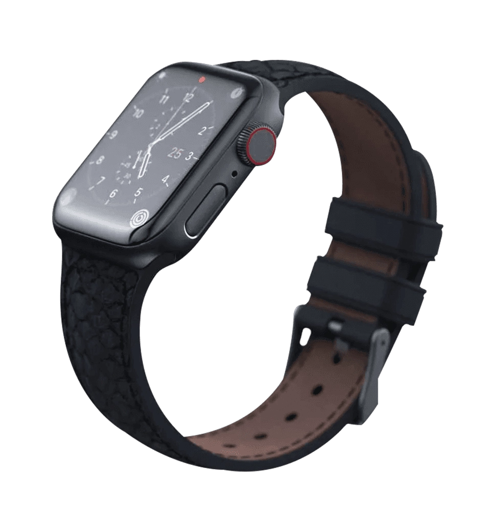Ремешок Njord Salmon Leather Strap Dark Grey для Apple Watch 45mm/44mm (SL14120)