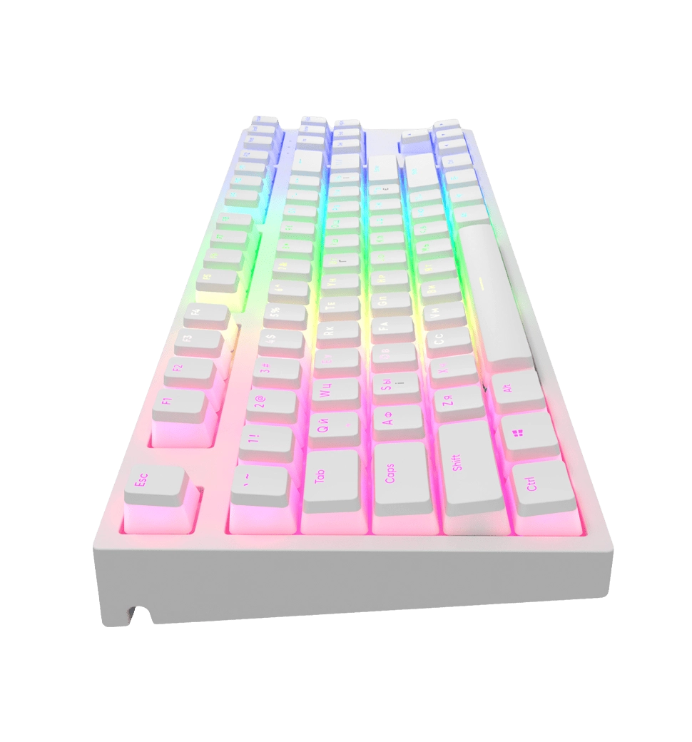 Игровая клавиатура DARK PROJECT Whitre PBT Pudding Optic. g3ms  KD87A ENG/UA/RU (DP-KD-87A-105210-GMT