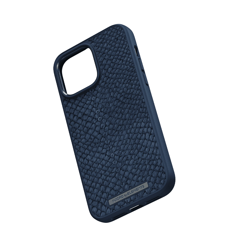 Чохол Njord Salmon Leather MagSafe Case Blue for iPhone 14 Pro (NA43SL01)