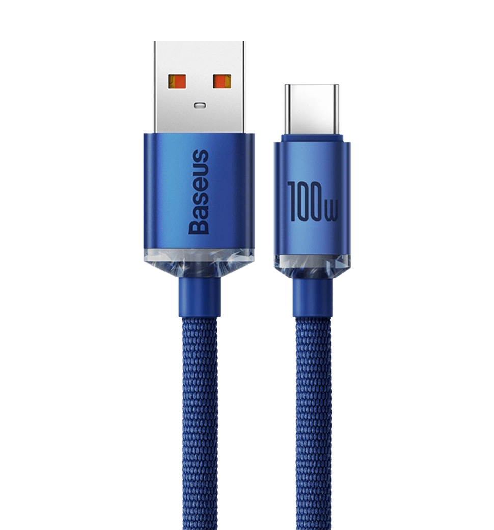 Кабель Baseus Crystal Shine Series Type-C 100W (1.2m) (blue) (CAJY000403)