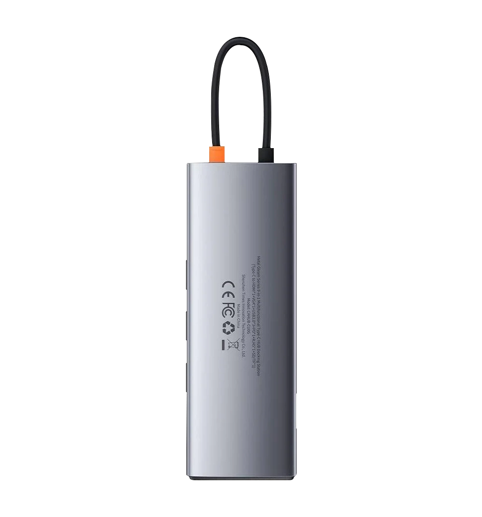 Хаб Baseus Multifunctional Metal Gleam 9-in-1 Type-C (Gray) (CAHUB-CU0G)