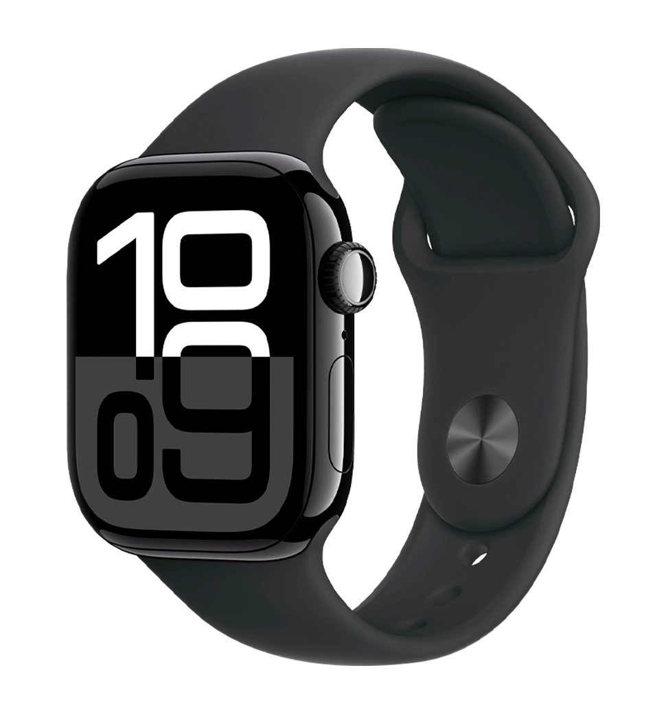 Apple Watch S10 46mm Jet Black Al Case w Blk Sp Band M/L (MWWQ3) БУ