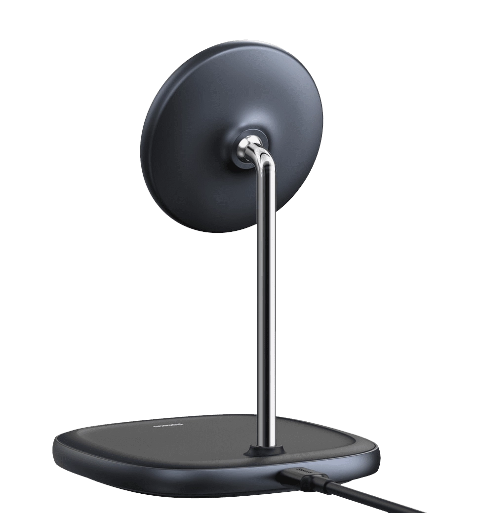 БЗП Baseus Swan Magnetic Desktop Bracket Wireless Charger iPhone 12 Black (WXSW-01)