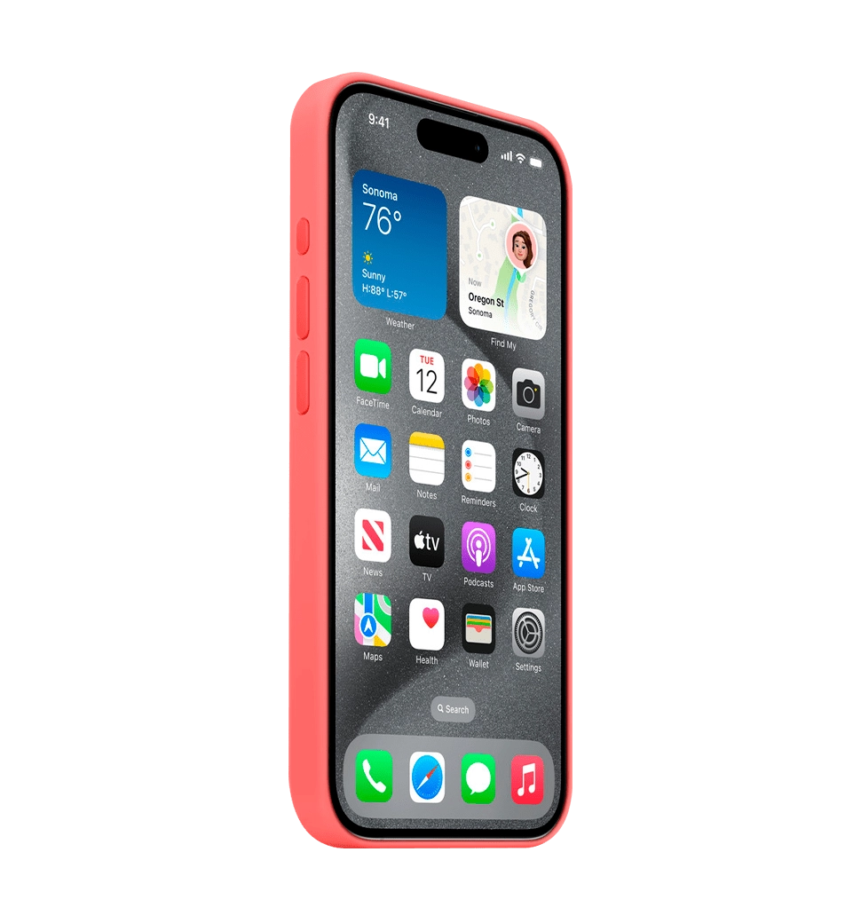 Чехол силиконовый iPhone 15 Pro Silicone Case with MagSafe Guava (MT1G3)