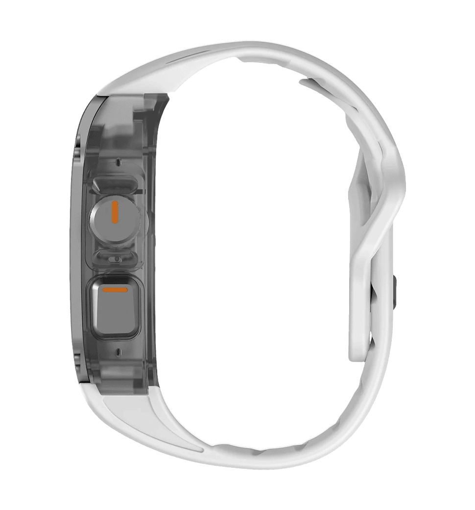 Ремінець AULUMU Titanium Cover+ White Band  titanium+orange A01-TI-WT