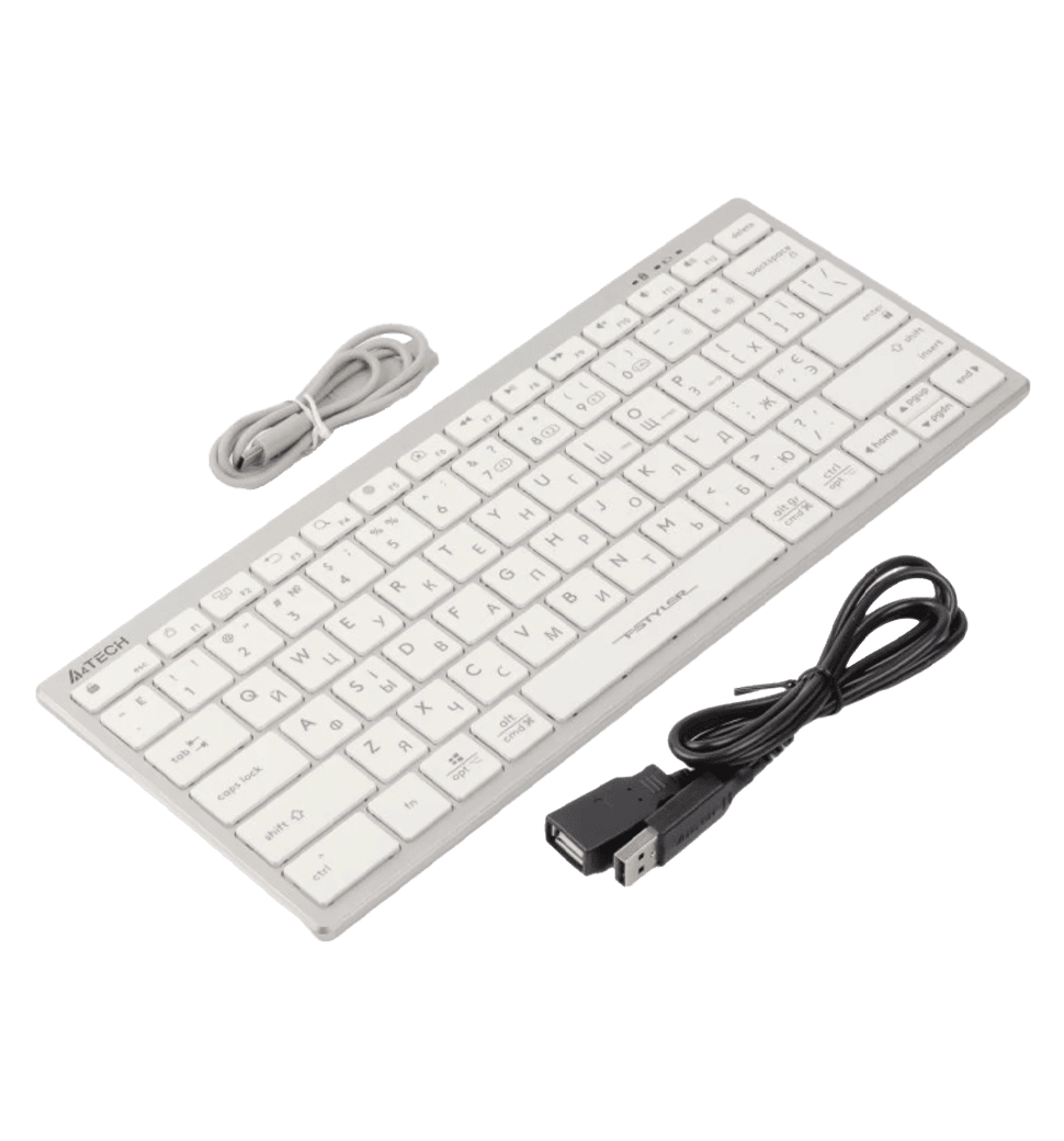 Клавіатура A4-Tech Fstyler FBX51C бездротова, біла