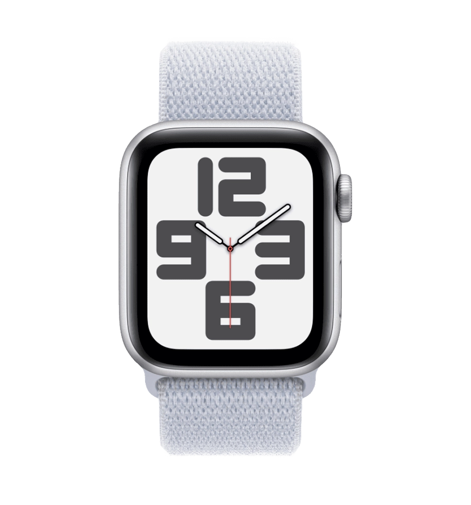 Apple Watch SE2 2024 40mm Silver Aluminium Case with Blue Cloud Sport Loop (MXEE3)