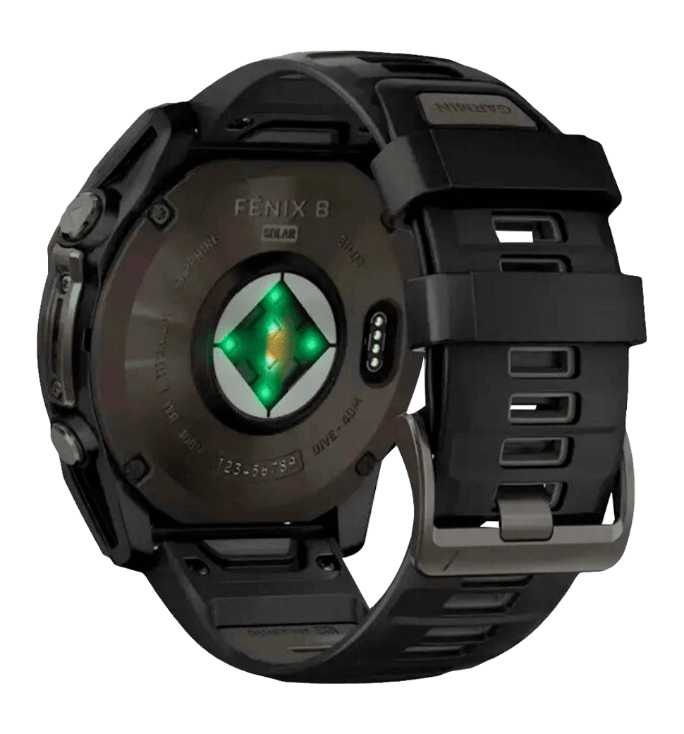 Garmin Fenix 8 51mm Solar Sapphire Carbon Gray DLC Titanium w. Black/Pebble Gray S. Band (010-02907-