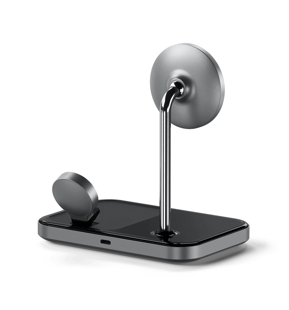 Satechi Aluminum 3 in 1 Magnetic Wireless Charging Stand Space Gray (ST-WMCS3M)