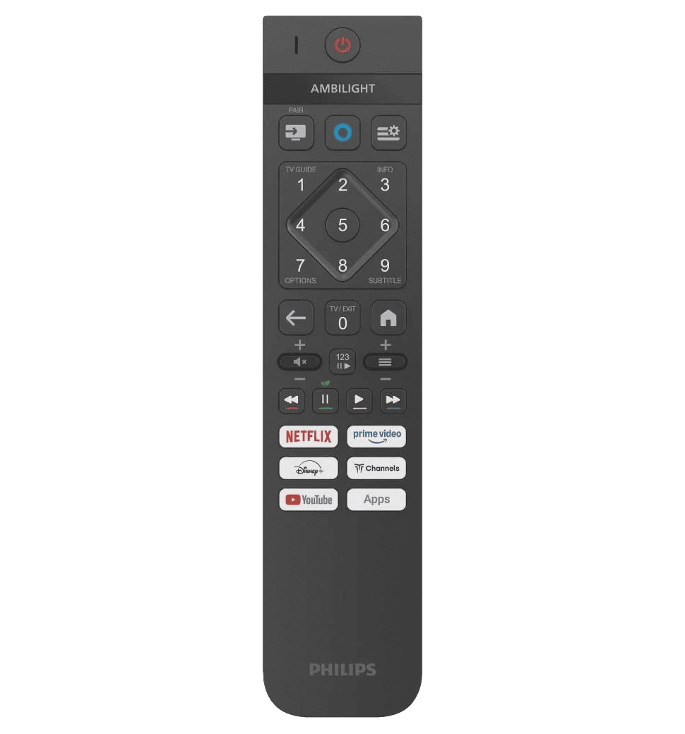 Телевізор Philips  50", 4К QLED 120 Hz, VRR 144Hz Titan OS, 500 cd/m2, Ambilight, sound 40W, Wi-Fi 802.11ac,