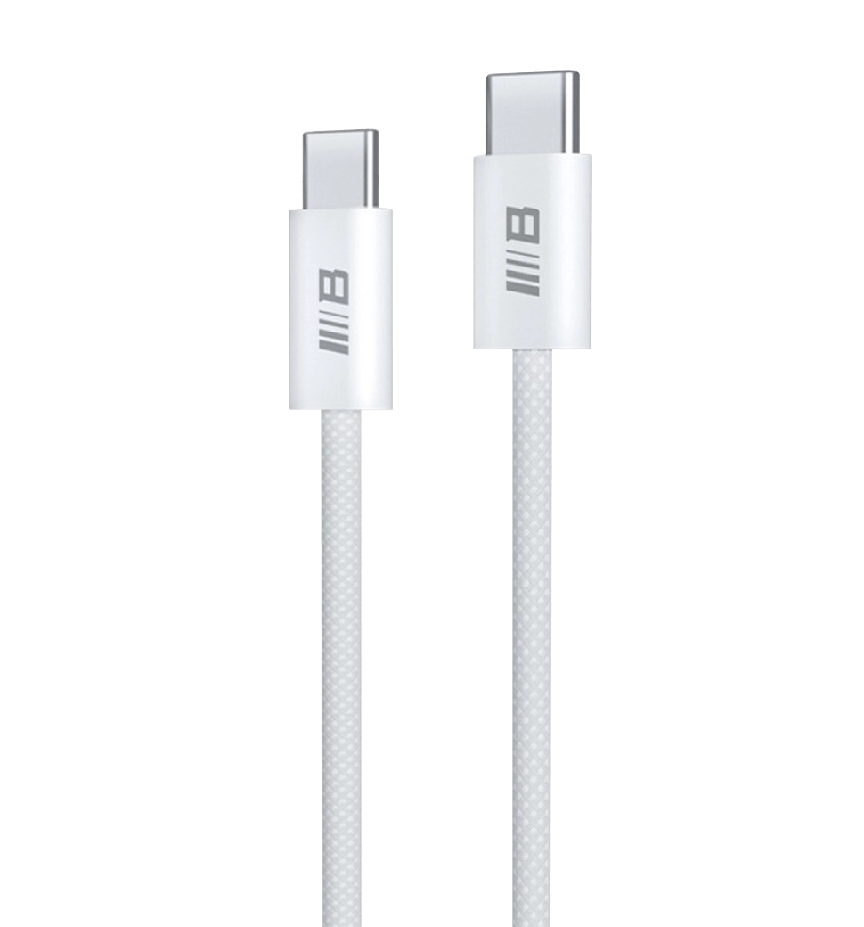 Кабель Blueo Braided PD Fast Charging USB-C to USB-C Cable (1m) White