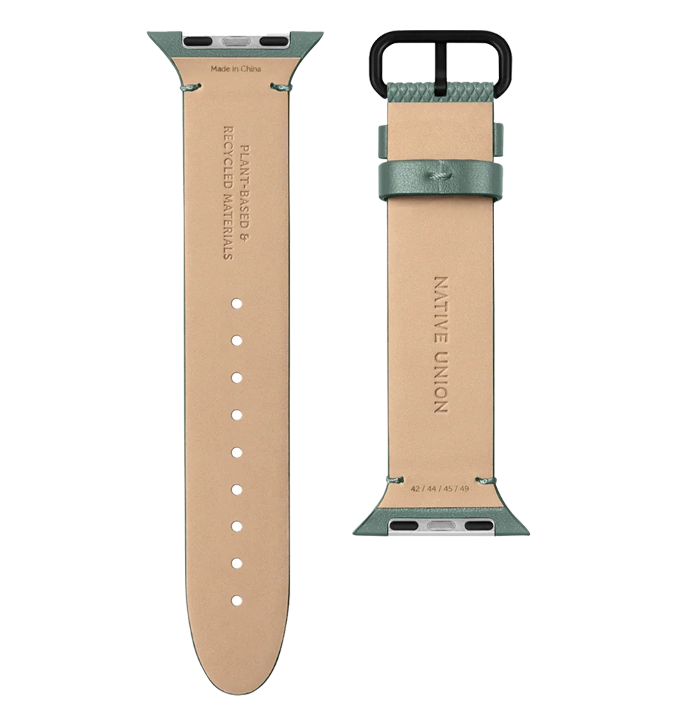 Ремінець Native Union (RE) Classic Band Slate Green for Apple Watch 49/45/44mm (RESTRAP-AW-L-GRN)