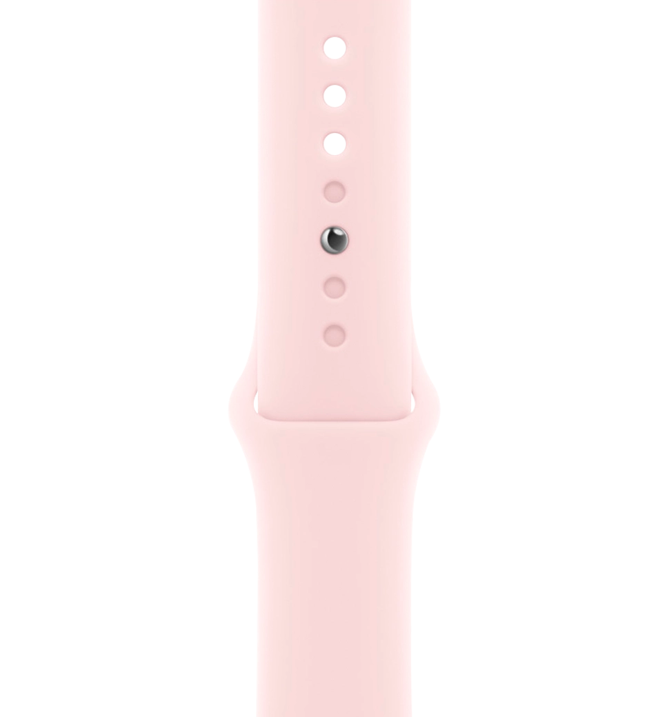 Apple Watch Series 9 45mm Pink Aluminum Case with Light Pink Sport Band S/M (MR9G3)