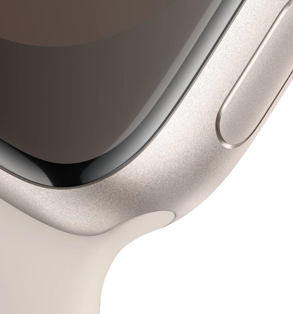Apple Watch Series 9 41mm Starlight Aluminum Case with Starlight Sport Band S/M (MR8T3)