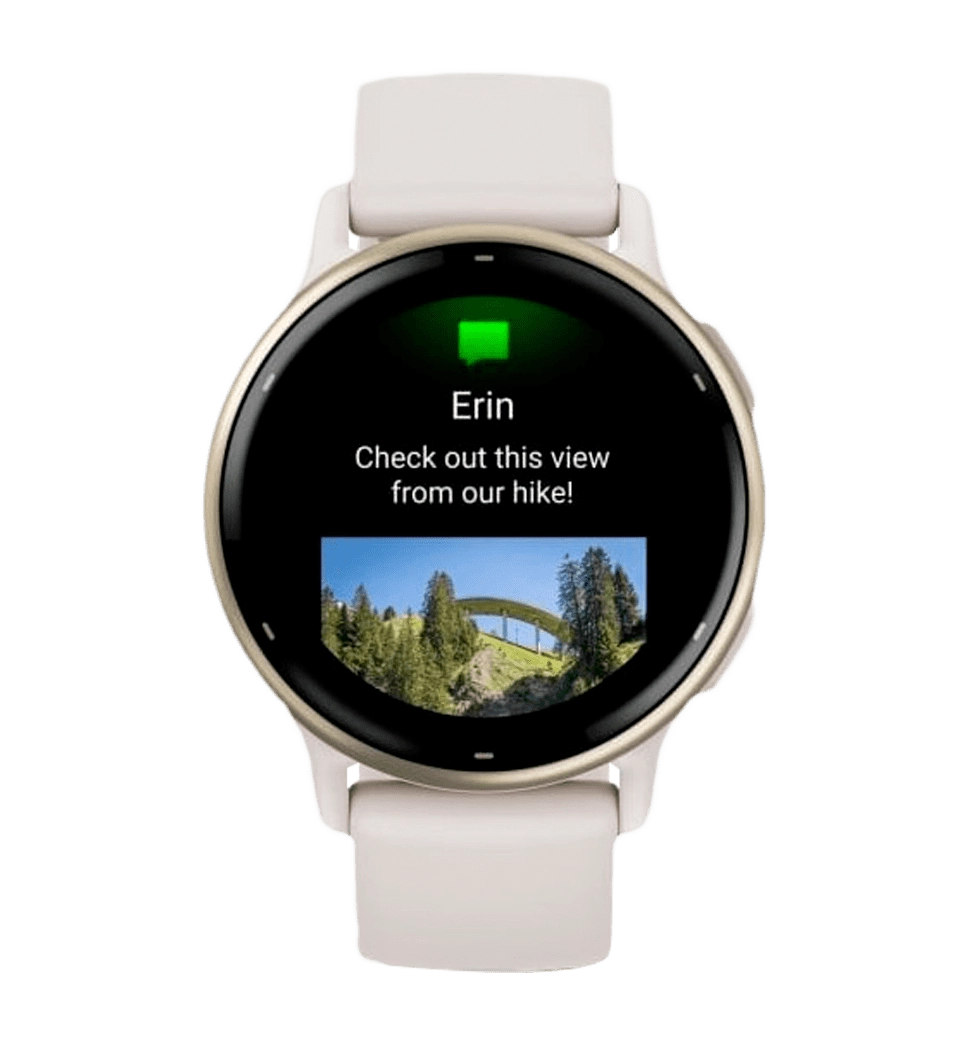 Garmin vivoactive 5 Cream Gold Aluminum Bezel with Ivory Case and Silicone Band (010-02862-11)