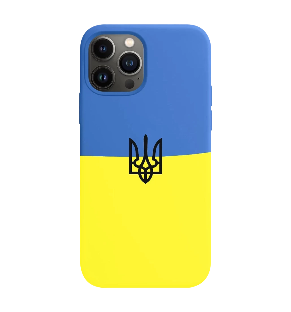 Чохол Silicon Case Ukraine with Trident  iPhone 13 Pro Max