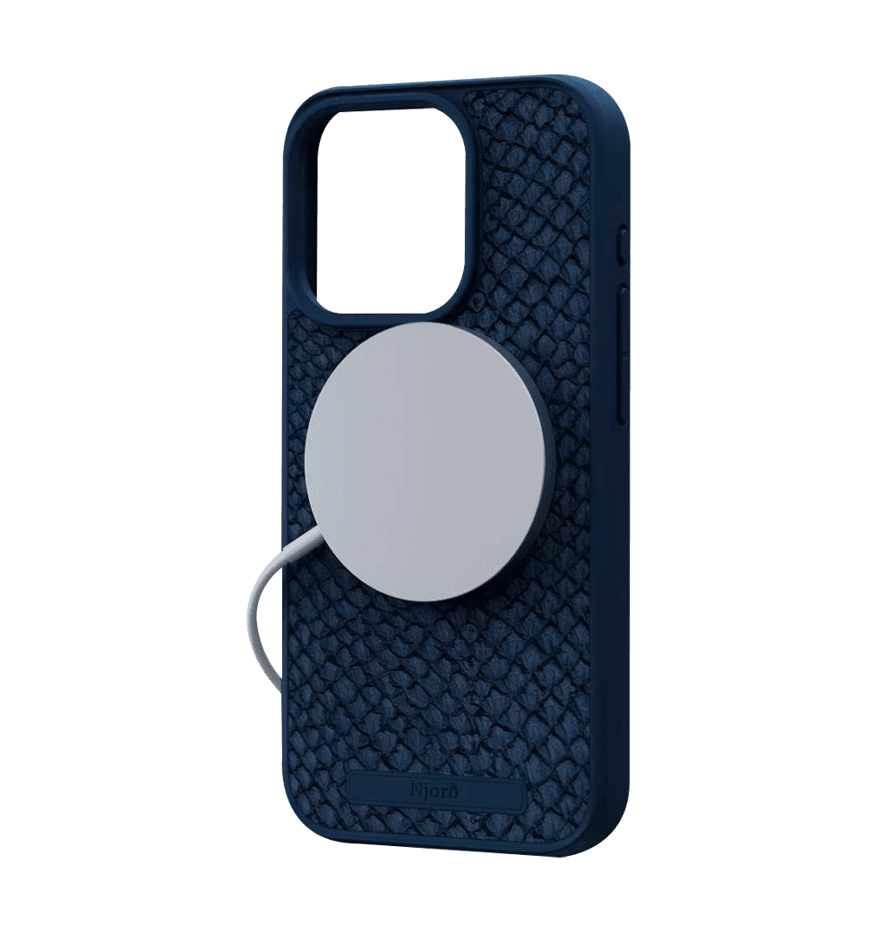 Чохол Njord Salmon Leather MagSafe Case Petrol Blue for iPhone 15 Pro (NA53SL01)