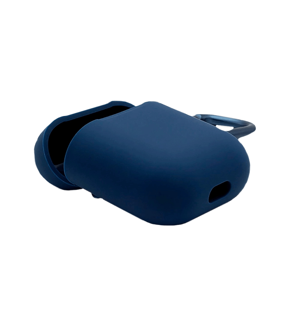 Чохол Blueo Liquid Silicone Case for AirPods with Carbine Midnight Blue