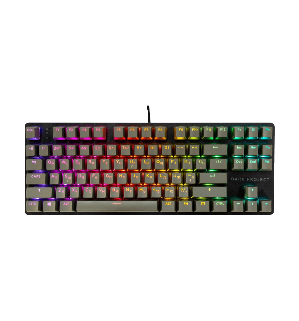 Ігрова клавіатура DARK PROJECT One KD87A Gateron Mechanical Red ENG/RU/UA (DPO-KD-87A-000300-GRD)