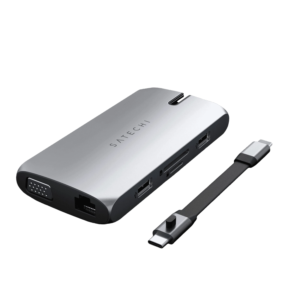 Перехідник Satechi Aluminum Type-C On-the-Go Multiport Adapter Space Gray (ST-UCMBAM)