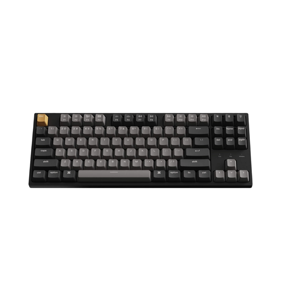 Клавіатура механічна Keychron C1 Pro 87Key, K pro Red, USB-A, QMK/VIA, EN/UKR, RGB, чорний