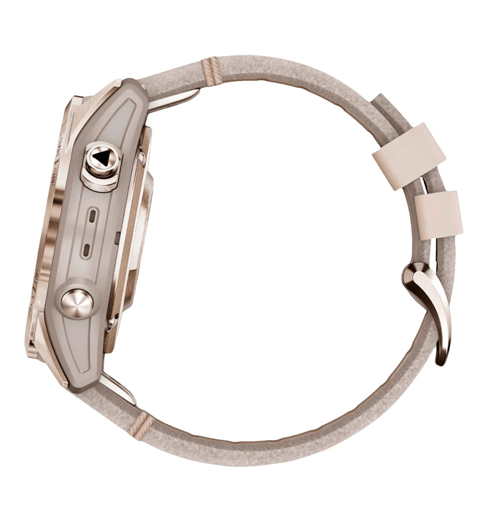 Смарт-годинник Garmin Fenix 7S Pro Sapphire Solar Soft Gold w. Limestone L. Band (010-02776-30)