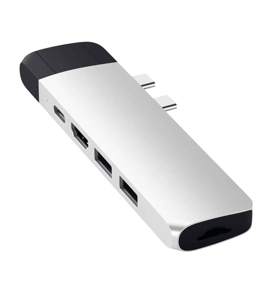 Хаб Satechi Aluminum Type-C Pro Hub Adapter with Ethernet Silver (ST-TCPHES)