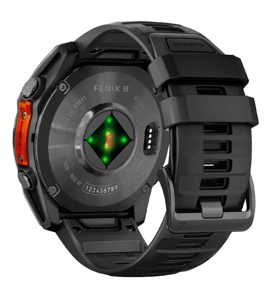 ᐉ Garmin Fenix 8 51 mm AMOLED Slate grey with Black silicone band
