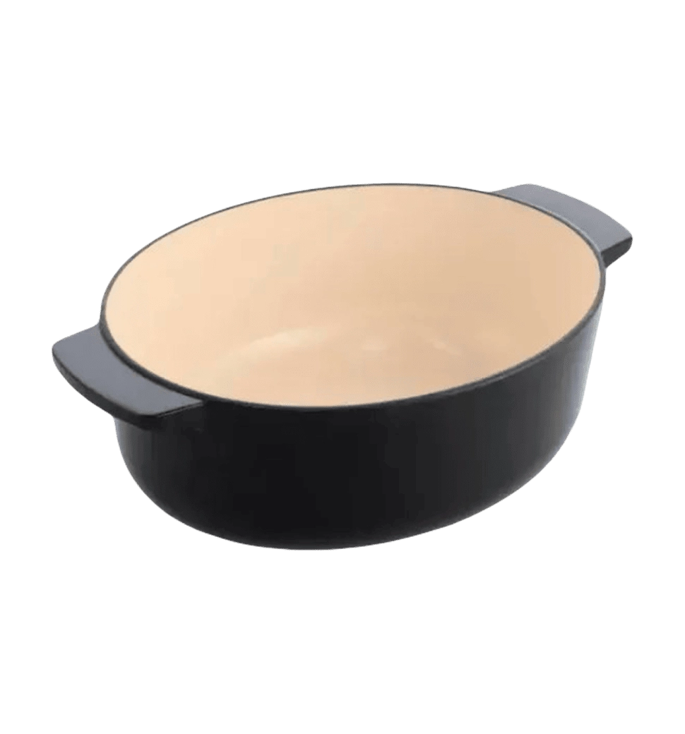 Гусятница чугунная с крышкой KitchenAid, 30 см, 5,6 л, черная (CC006064-001)