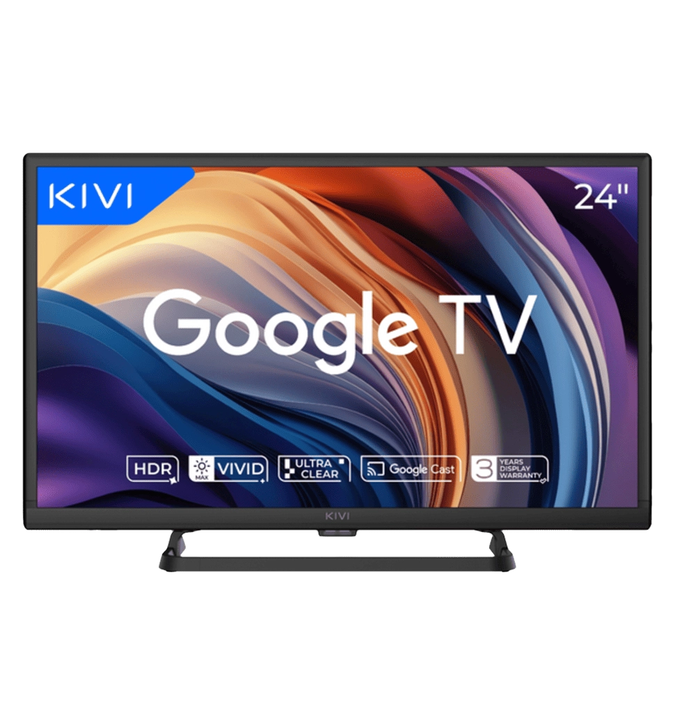 Телевізор KIVI 24", HD, Google TV 24H710QB
