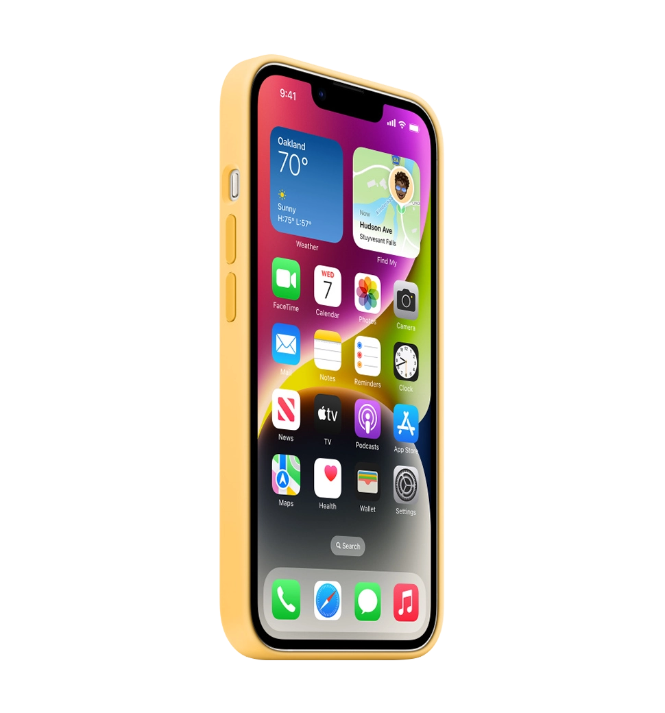 Чехол Силиконовый iPhone 14 Silicone Case with MagSafe Sunglow (MPT23)